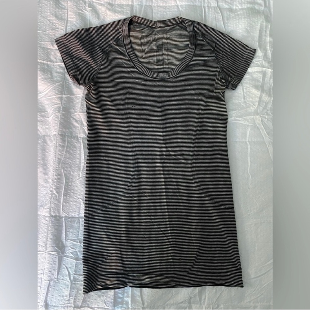 Striped lululemon swiftly tech tee